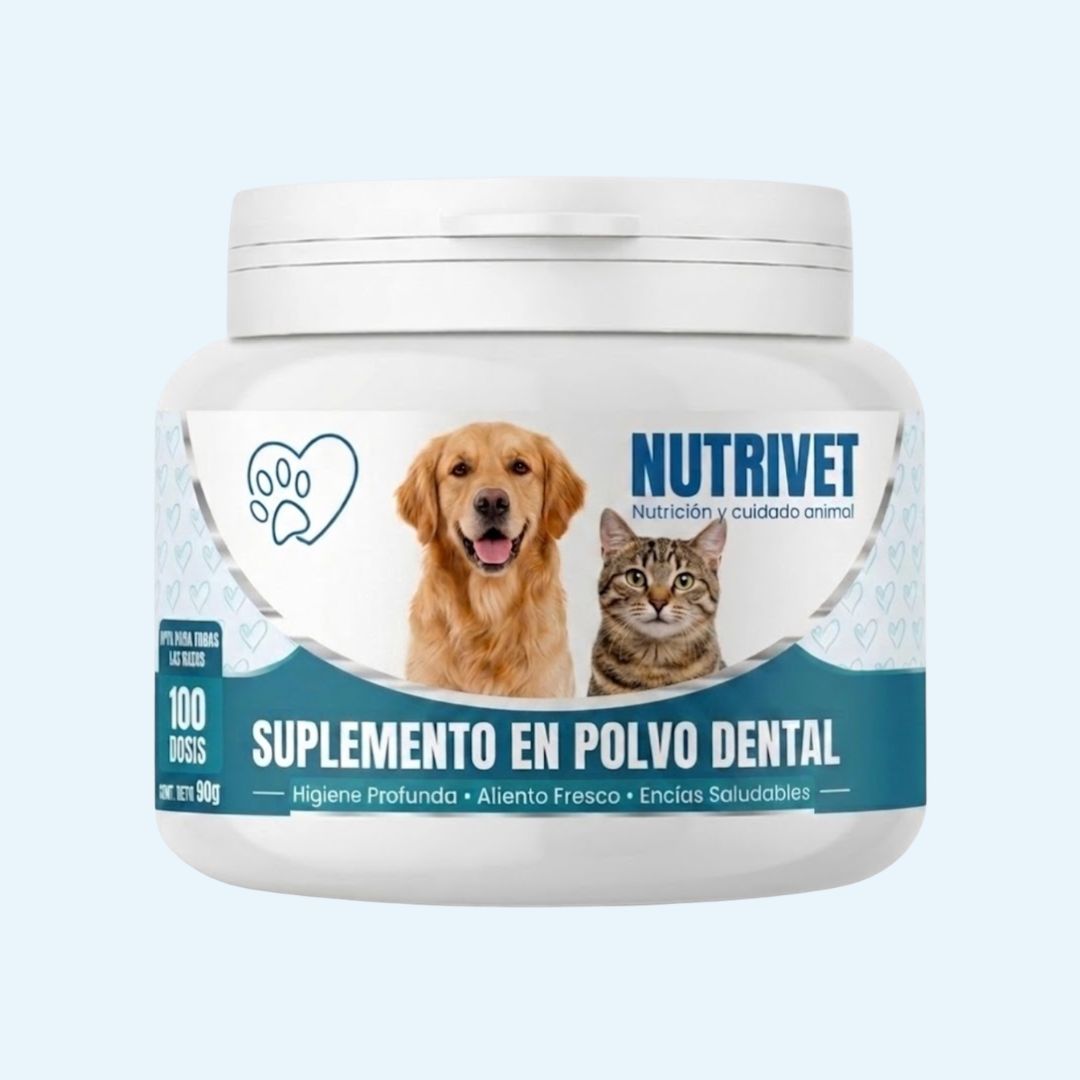 Polvo Dental para perros y gatos — adiós al mal aliento en 30 segundos por día